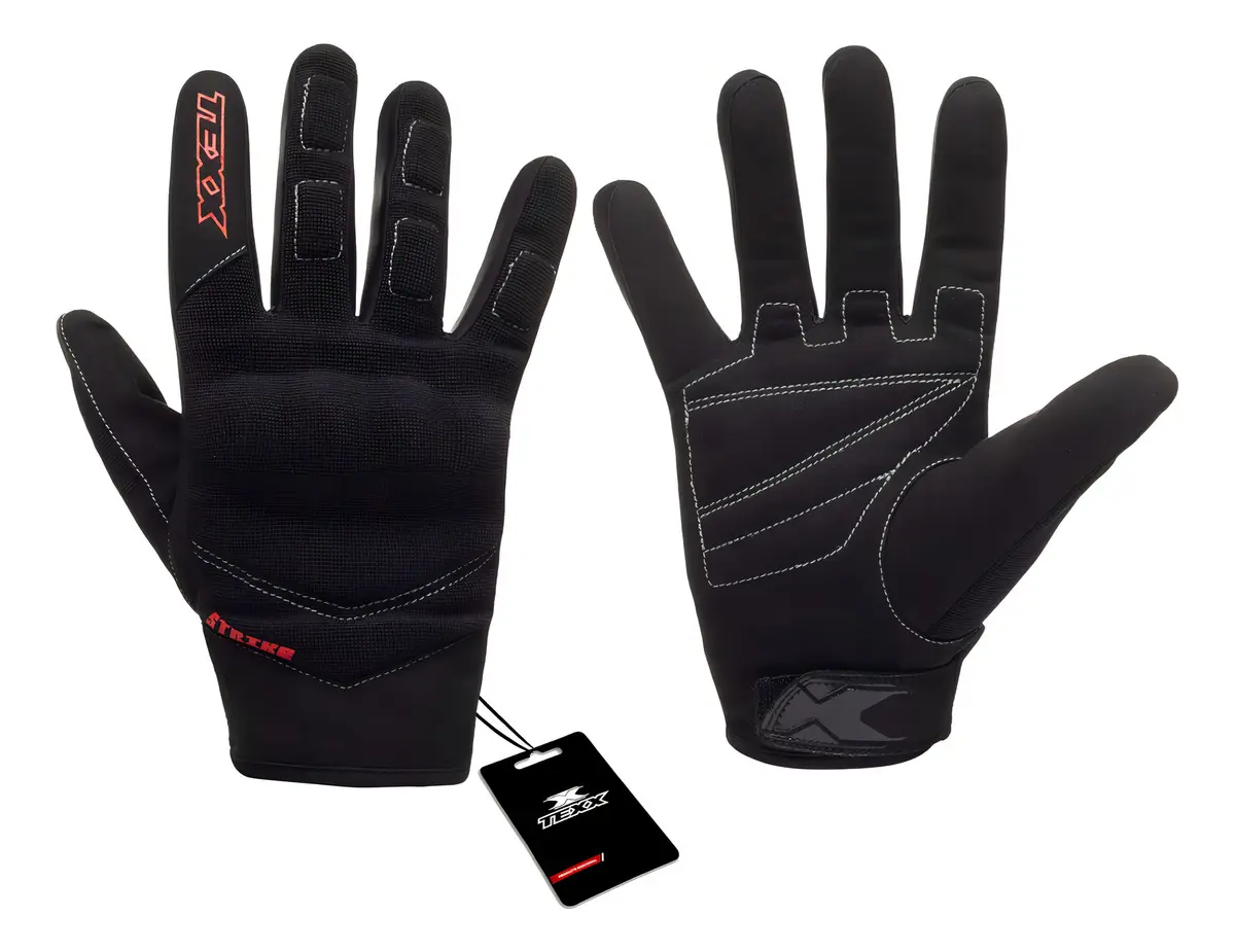 Luva Moto Texx New Strike 5XL Proteção Urbana Preto